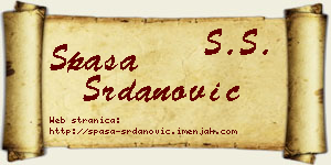 Spasa Srdanović vizit kartica